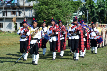 March Past of Bongaigaon Police on the ocassion of 400th Birth Anniversary of Bir Lachit  Barphukan