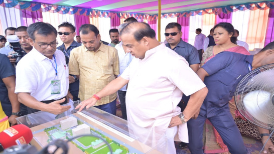 The Hon'ble Chief Minister of Assam inspected the construction work 